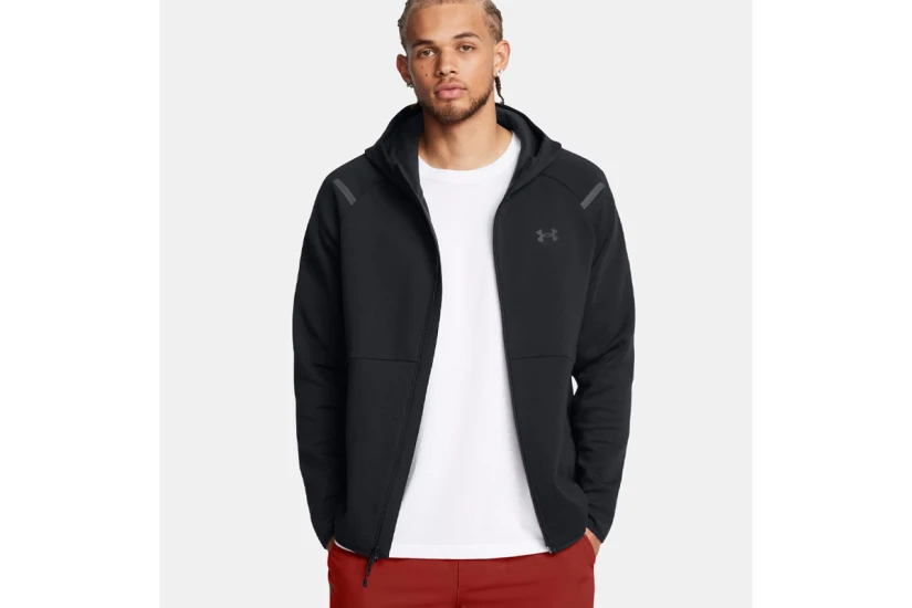 Under Armour Unstoppable Fleece Ανδρική Ζακέτα με Κουκούλα Μαύρη