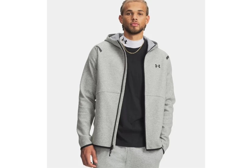 Under Armour Unstoppable Fleece Ανδρική Ζακέτα με Κουκούλα Γκρι