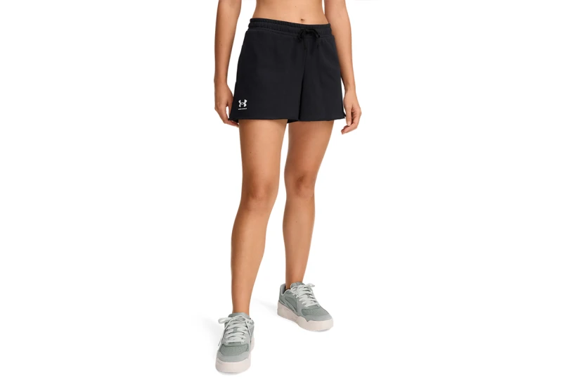 Under Armour Rival Terry Γυναικείο Σορτς Μαύρο