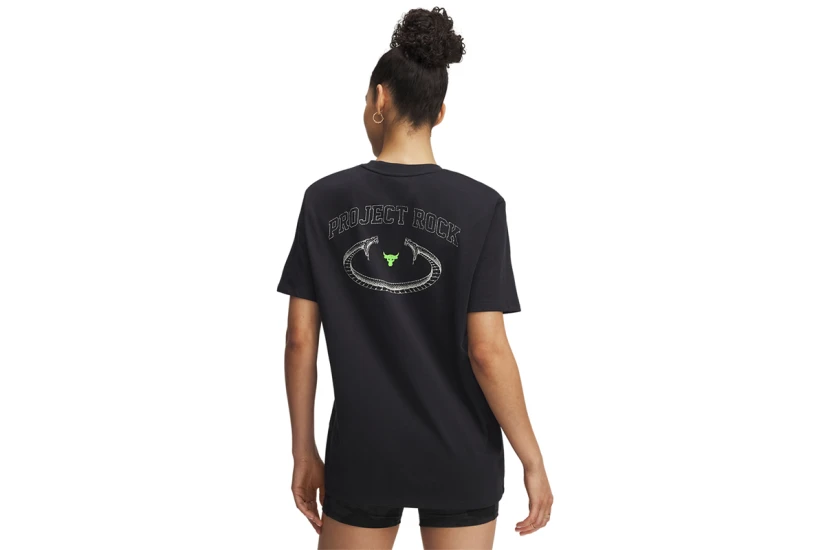 Under Armour Project Rock Campus Γυναικείο Κοντομάνικο T-Shirt Μαύρο