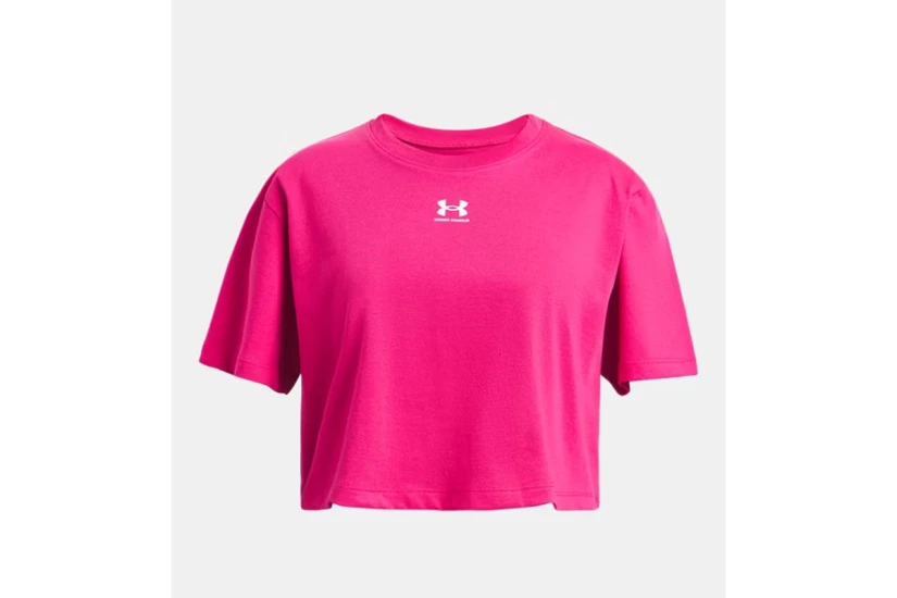 Under Armour Rival Γυναικεία Κοντομάνικη Μπλούζα Φούξια