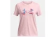 Under Armour Big Logo Ua Fill Παιδικό Κοντομάνικο T-Shirt Ροζ