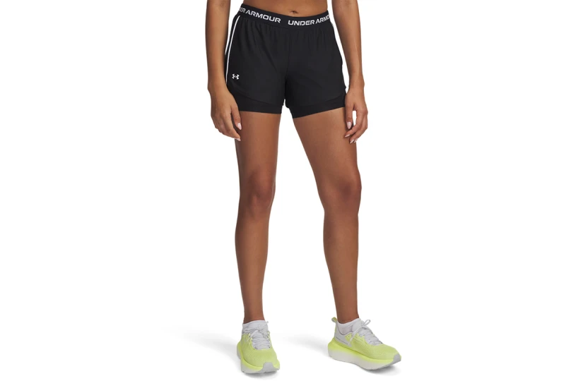Under Armour Tech Play Up Γυναικείο Σορτς με Εσωτερικό Κολάν Μαύρο