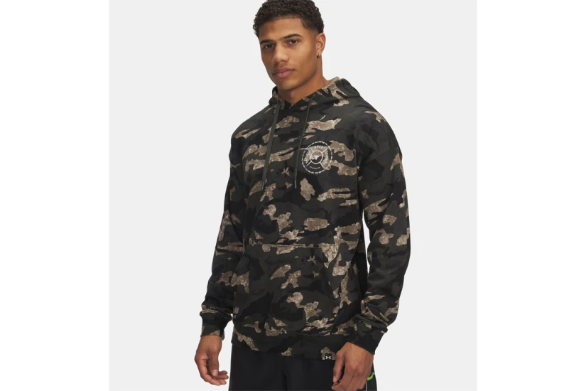 Under Armour Project Rock Terry Printed Ανδρικό Φούτερ με Κουκούλα