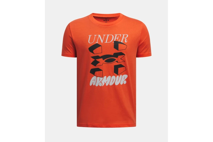 Under Armour B Split Big Logo Κοντομάνικο T-Shirt Πορτοκαλί