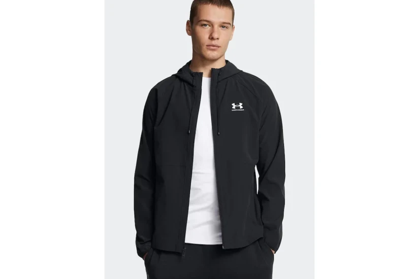 Under Armour Rival Woven Windbreaker Ανδρικό Αντιανεμικό Μπουφάν Μαύρο