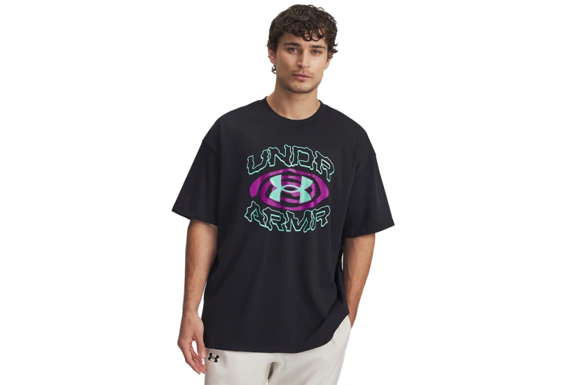 Under Armour Heavyweight Hoops Hoopnotic Κοντομάνικο T-Shirt Μαύρο