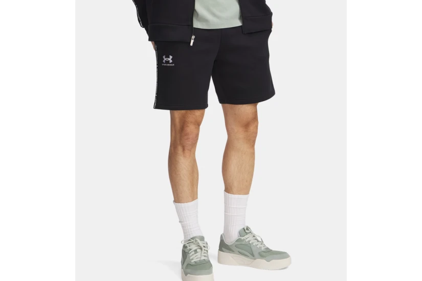 Under Armour Icon Fleece Taping Ανδρική Αθλητική Βερμούδα Μαύρη