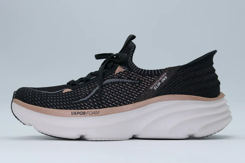 Skechers D Lux Vapor Evening Glowing Sneakers Μαύρα, Μπρονζέ, Εκρού