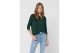 Only Onlelcos 4-5 Solid Top Jrs Μπλούζα Με Λαιμόκοψη (15124402 GREEN GABLES)
