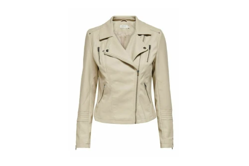 Only Onlgemma Faux Leather Biker Otw Μπουφάν Δερματίνη Γυναικείο (15153079 SILVER LINING)