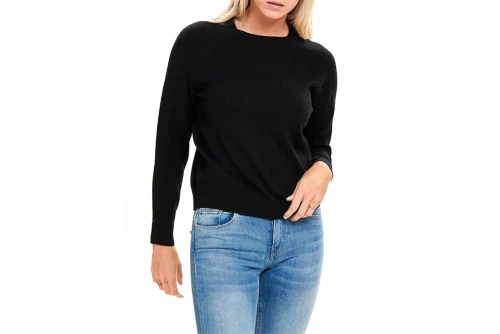 Only Onllesly Kings L-S Pullover Knt Noos Μπλούζα Πλεκτή Γυναικεί (15170427 BLACK)
