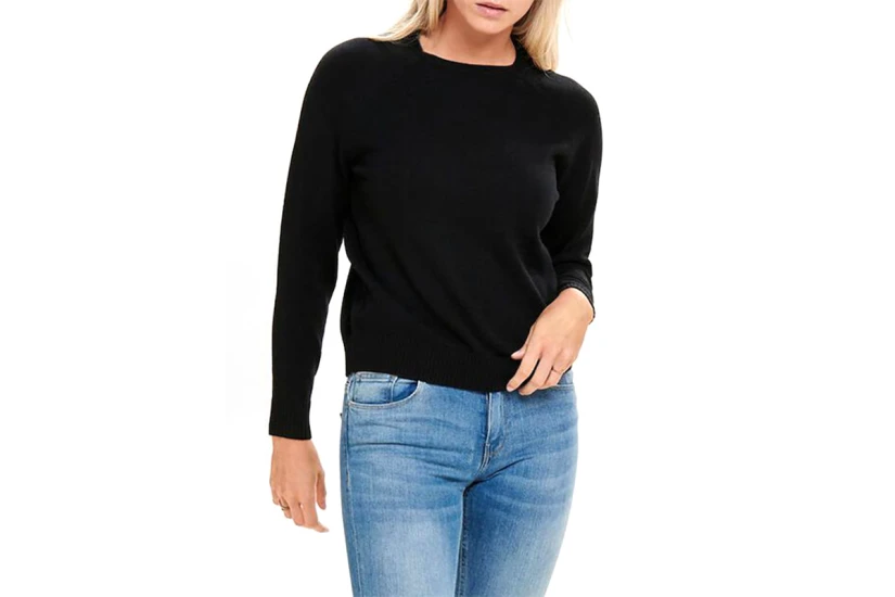 Only Onllesly Kings L-S Pullover Knt Noos Μπλούζα Πλεκτή Γυναικεί (15170427 BLACK)