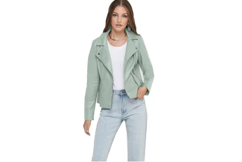 Only Onlmelisa Faux Leather Biker Cc Otw (15205625 HARBOR GRAY)
