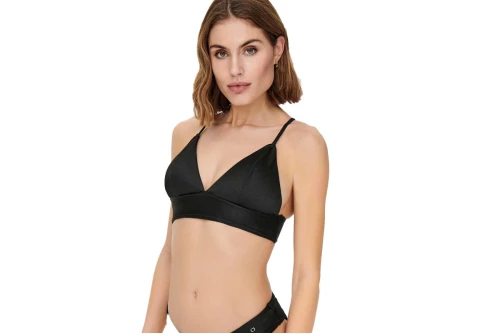 Only Onlbobby Life Rib Bikini Top Μαγιό Bikini Top Γυναικείο (15223709 BLACK)