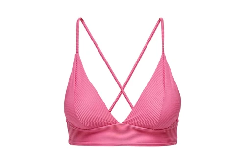 Only Onlbobby Life Rib Bikini Top Μαγιό Bikini Top Γυναικείο (15223709 FANDANGO PINK)