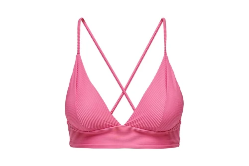 Only Onlbobby Life Rib Bikini Top Μαγιό Bikini Top Γυναικείο (15223709 FANDANGO PINK)