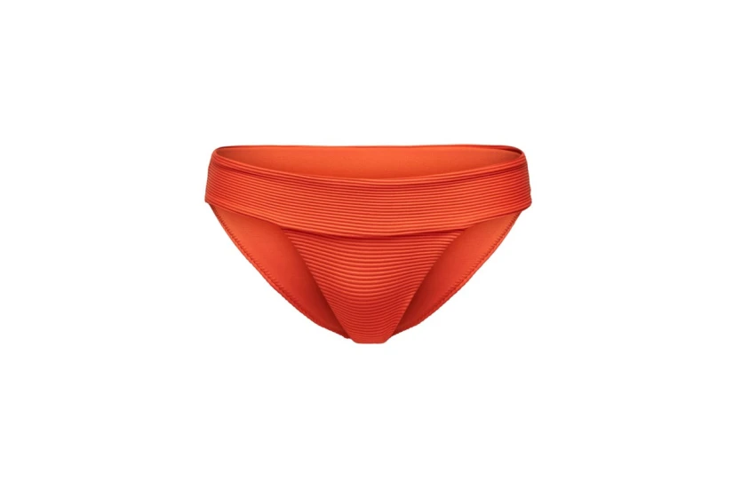 Only Onlbobby Life Rib Bikini Brief Γυναικείο Μαγιό Bikini Bottom Πορτοκαλί