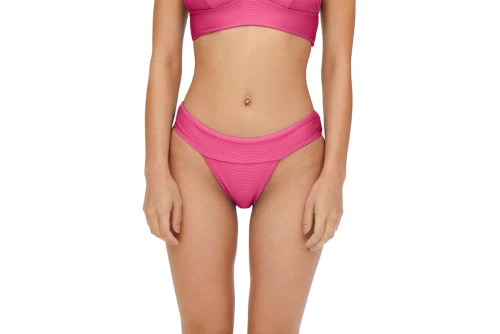 Only Onlbobby Life Rib Bikini Brief Μαγιό Bikini Bottom Γυναικείο (15223710 FANDANGO PINK)