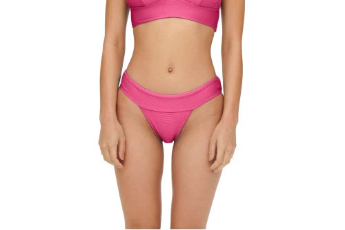 Only Onlbobby Life Rib Bikini Brief Μαγιό Bikini Bottom Γυναικείο (15223710 FANDANGO PINK)