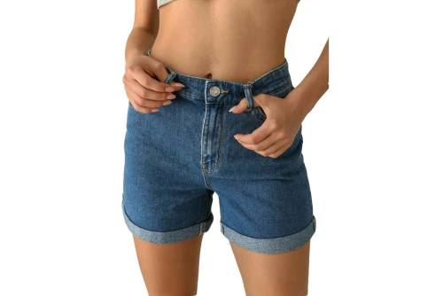 Only Onlvega Hw High Waist Σορτς Τζιν Γυναικείο (15230571 MEDIUM BLUE DENIM)