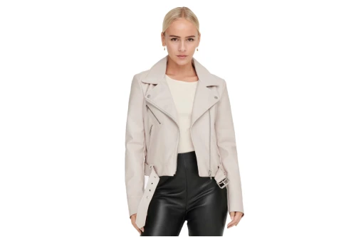 Only Onlvera Faux Leather Biker Cc Otw Μπουφάν Δερματίνη (15232135 MOONBEAM)