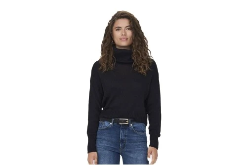 Only Onlnicoya L-S Cowlneck Pullover Knt Μπλούζα Πλεκτή Γυναικεία (15243909 BLACK)