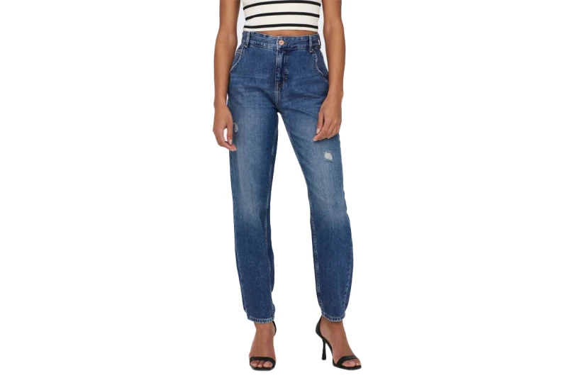 Only Onltroy Hw Carrot Παντελόνι Τζιν Γυναικείο (15249484 DARK MEDIUM BLUE)