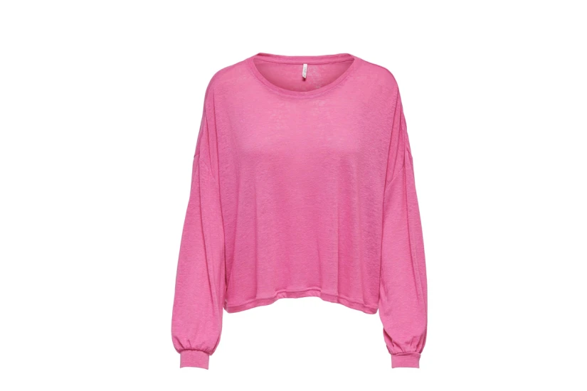 Only Onltea L-S Linen Boxy Top Jrs (15252054 GIN FIZZ)