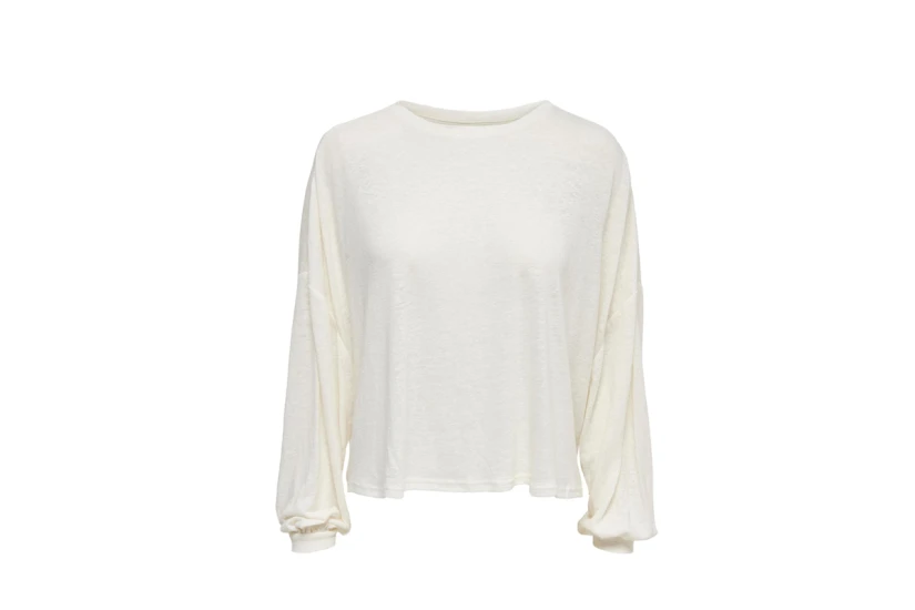 Only Onltea L-S Linen Boxy Top Jrs (15252054 TOFU)