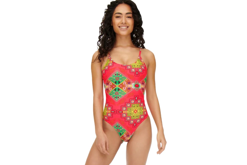 Only Onlelina Swimsuit Μαγιό Ολόσωμο Γυναικείο (15252100 DIVA PINK PATCHED)