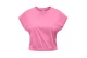 Only May Γυναικεία Κοντομάνικη Crop Top Μπλούζα Ροζ