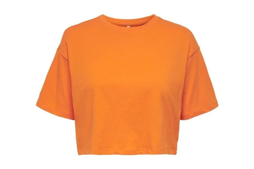 Only Onlmay S-S Boxy Cropped Top Box Jrs Crop Top Κοντομάνικο Γυν (15252473 ORANGE PEEL)