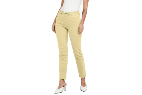Only Onlemily Hw Straight Ank Col Pnt Παντελόνι Τζιν Γυναικείο (15252531 SUNNY LIME)