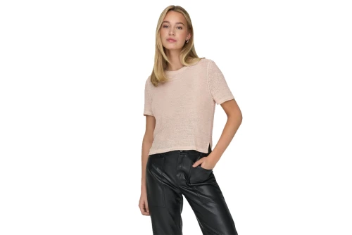 Only Onlsunny Ss  Noos Knt T-Shirt Γυναικείο (15254282 PUMICE STONE)