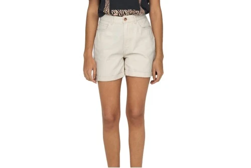 Only Onlvega-Darsy Hw Mom Shorts Col Pnt Σορτς Τζιν Γυναικείο (15255951 WHITECAP GRAY)