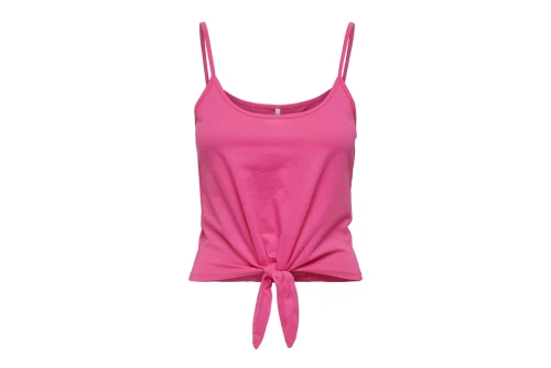 Only Onlmay S-L Short Knot Top Box Jrs Μπλούζα Αμάνικη Γυναικεία (15257464 SHOCKING PINK)