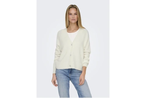Only Onlella Knitted Ζακέτα Πλεκτή Γυναικεία (15259564 CLOUD DANCER)