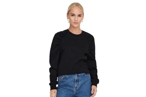 Only Onlevery L-S Rushed Sweatshirt Pnt Μπλούζα Με Λαιμόκοψη (15267722 BLACK)