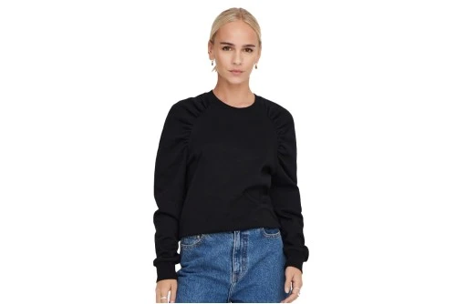 Only Onlevery L-S Rushed Sweatshirt Pnt Μπλούζα Με Λαιμόκοψη (15267722 BLACK)