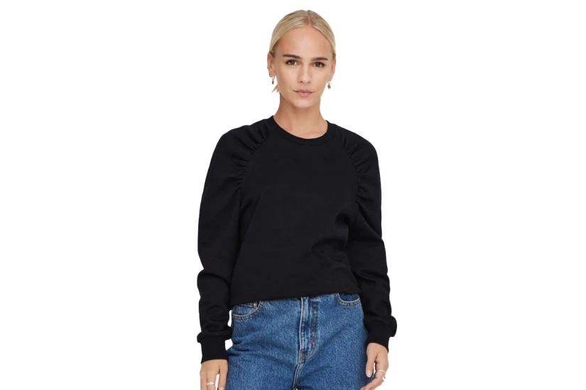 Only Onlevery L-S Rushed Sweatshirt Pnt Μπλούζα Με Λαιμόκοψη (15267722 BLACK)