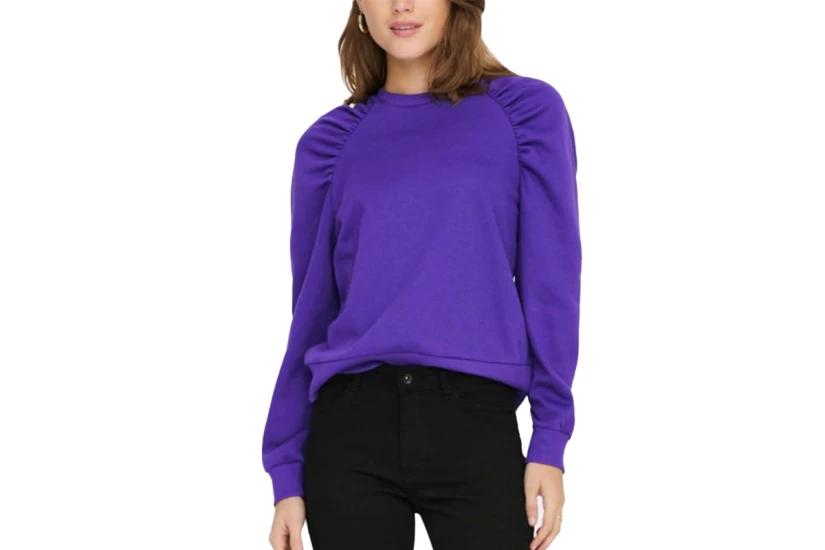 Only Onlevery L-S Rushed Sweatshirt Pnt Μπλούζα Με Λαιμόκοψη (15267722 DEEP BLUE)