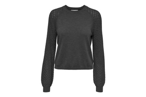 Only Onlana Life Seawool L-S Pullover Knt Μπλούζα Πλεκτή - Πουλόβ (15267988 BLACK)