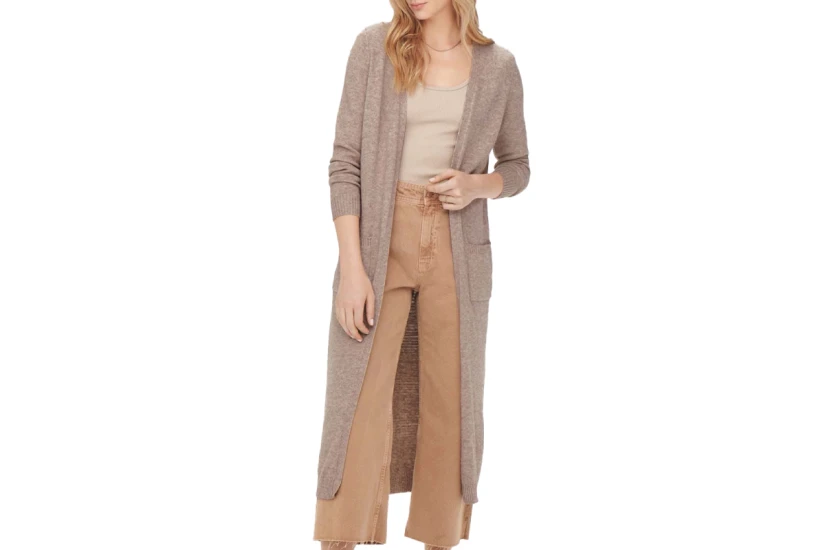 Only Onllesly L-S Long Cardigan Ζακέτα Πλεκτή Γυναικεία (15271673 BEIGE)