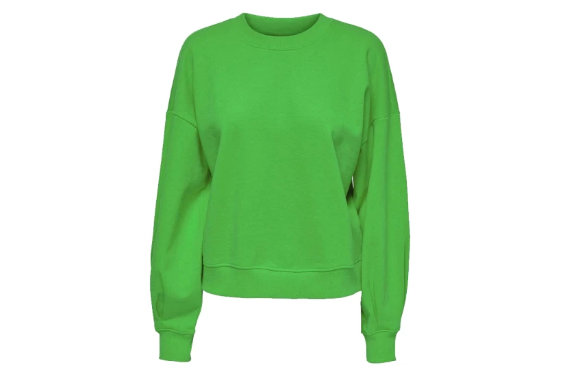 Only Onlann L-S Open Back O-Neck Swt Μπλούζα Με Λαιμόκοψη (15272496 GREEN BEE)