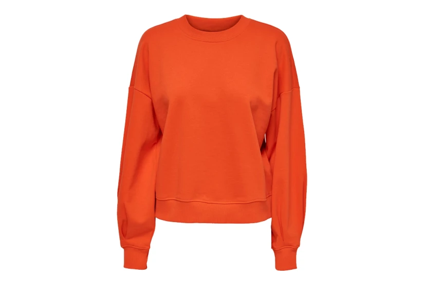 Only Onlann L-S Open Back O-Neck Swt (15272496 ORANGE)