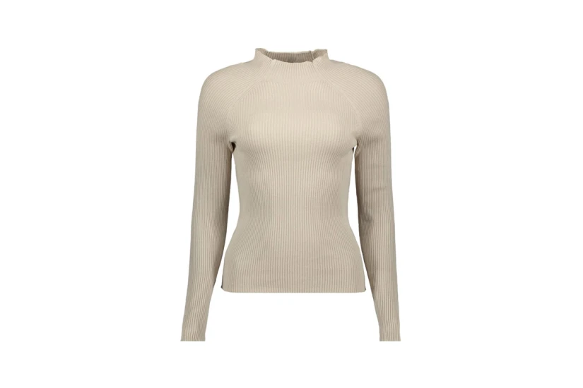 Only Onlrachella L-S High Neck Pullover Knt Μπλούζα Πλεκτή (15272596 PUMICE STONE)
