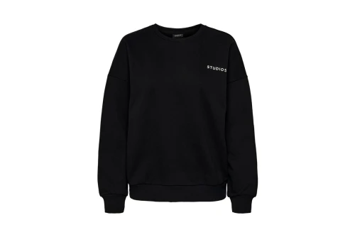 Only Zenha Boxy L-S 1995 Box Swt Μπλούζα Με Λαιμόκοψη (15275525 BLACK)