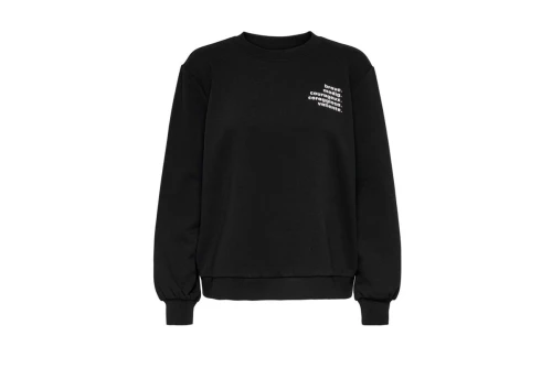 Only Word L-S O-Neck Box Swt Μπλούζα Με Λαιμόκοψη (15279833 BLACK-BRAVE)