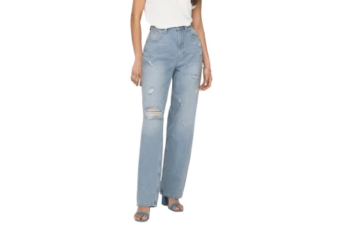 Only Onldean Ex Hw Str L Ank Παντελόνι Τζιν Γυναικείο (15282727 LIGHT BLUE DENIM)